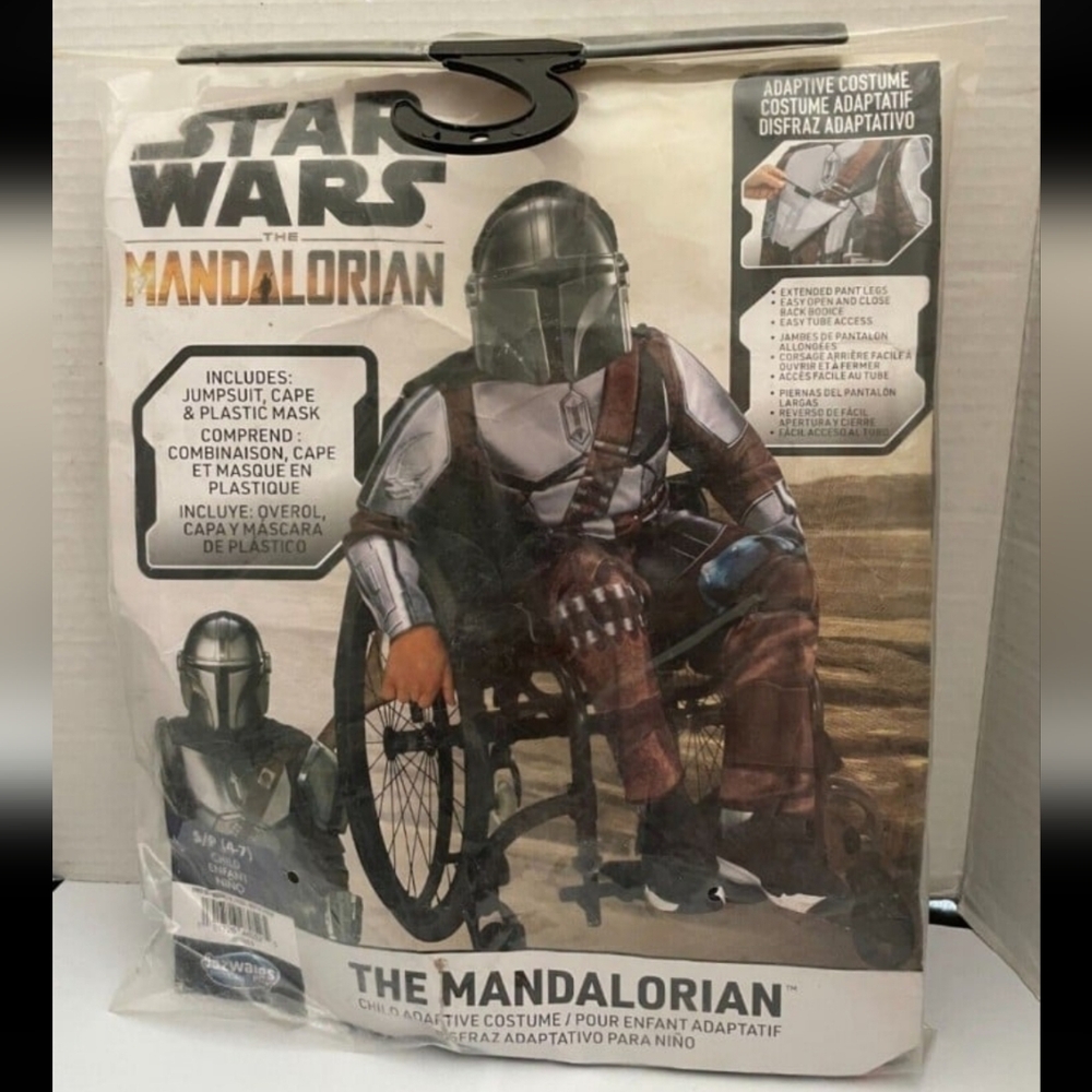 Star Wars‎ kids MANDALORIAN Costume Jumpsuit with Mask Child Size large